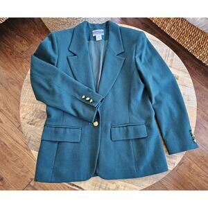 Vintage Pendleton green blazer women's size 6 petite
